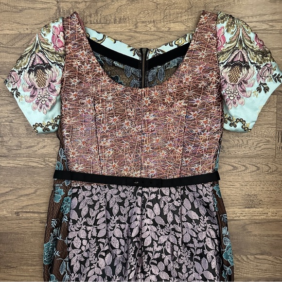 NWOT$298 Beguile Byron Lars Anthropologie Pieced Brocade Tapestry Dress 8P - Picture 8 of 11
